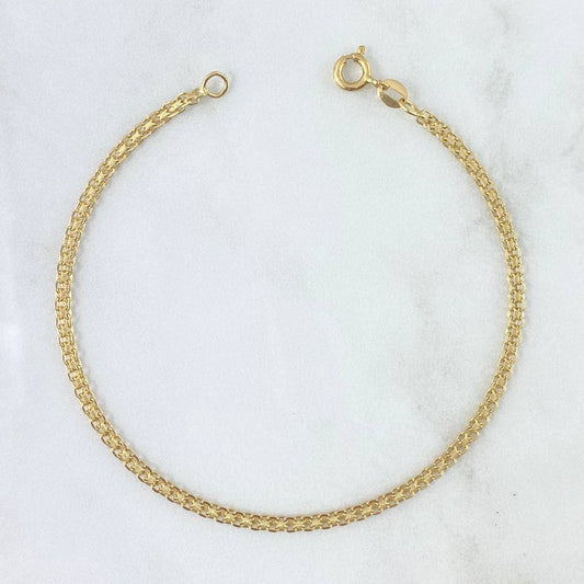 Pulso Chino 2gr / 7 1/4 in / 2.22mm Oro Amarillo +1 18K !