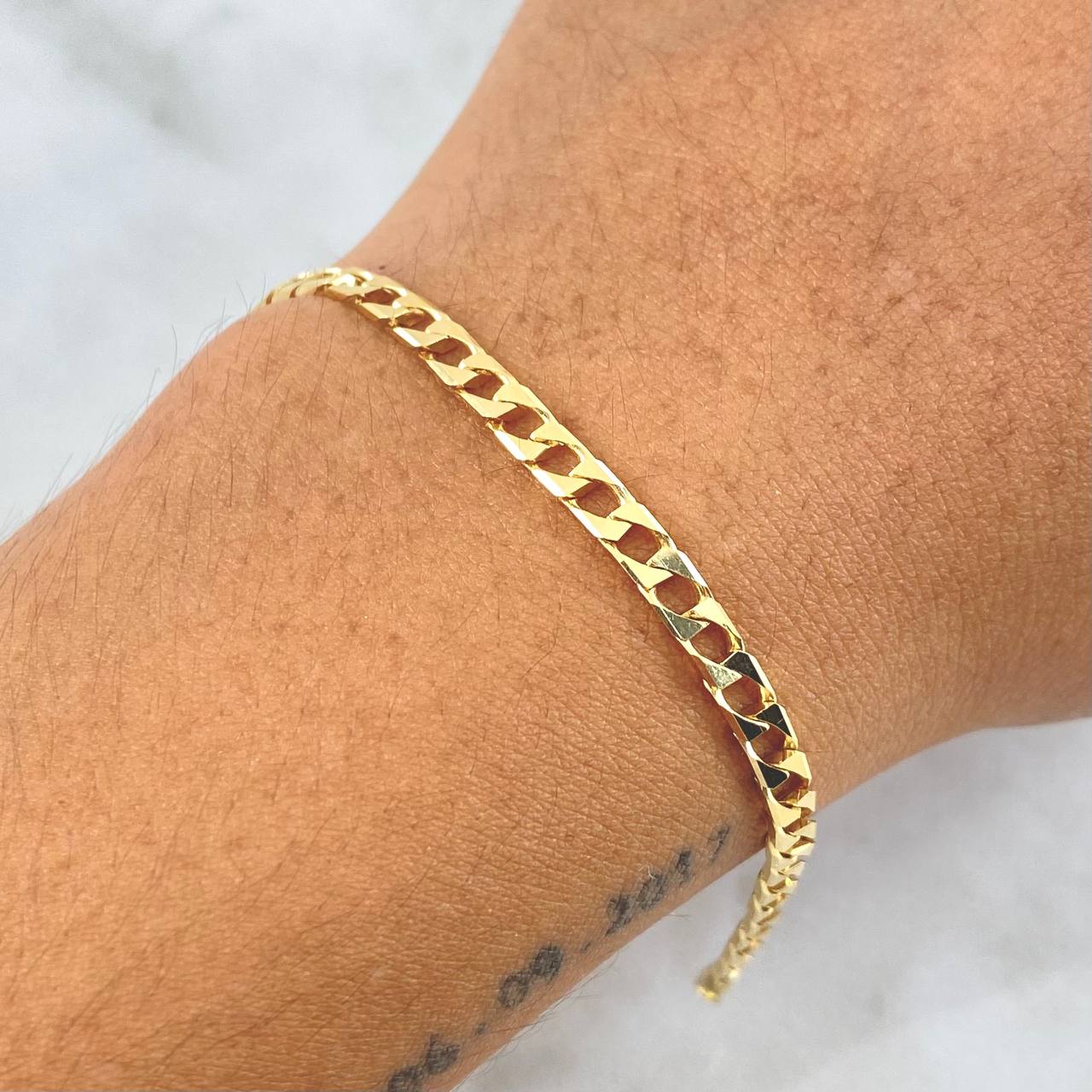 Bracelet Panzer 6.25gr / 21cm / 3.5mm Yellow Gold +1 ©