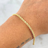Rope Bracelet 1.95gr / 19cm / 2.7mm Yellow Gold +3 18K *