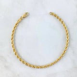 Rope Bracelet 3gr / 19cm / 3.3mm Yellow Gold +3 18K