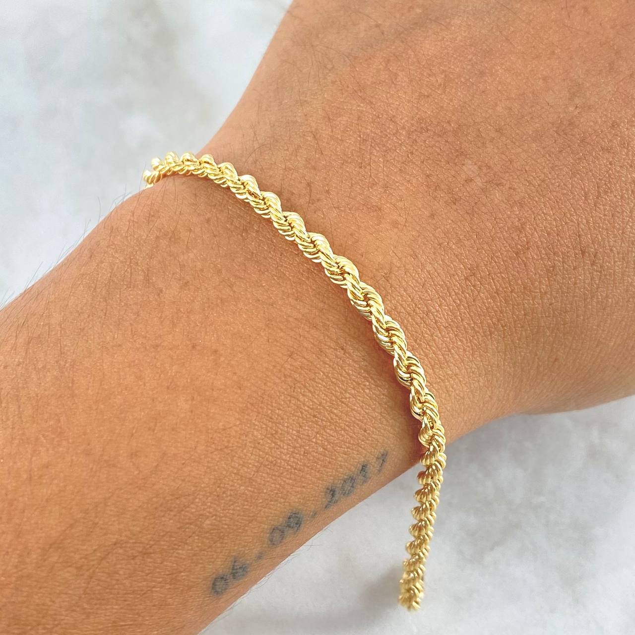 Rope Bracelet 3gr / 19cm / 3.3mm Yellow Gold +3 18K