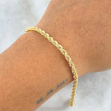 Rope Bracelet 3gr / 19cm / 3.3mm Yellow Gold +3 18K