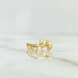 Stud Earrings Earrings 0.65gr / 4mm-9mm Blue Zircons 18K Yellow Gold