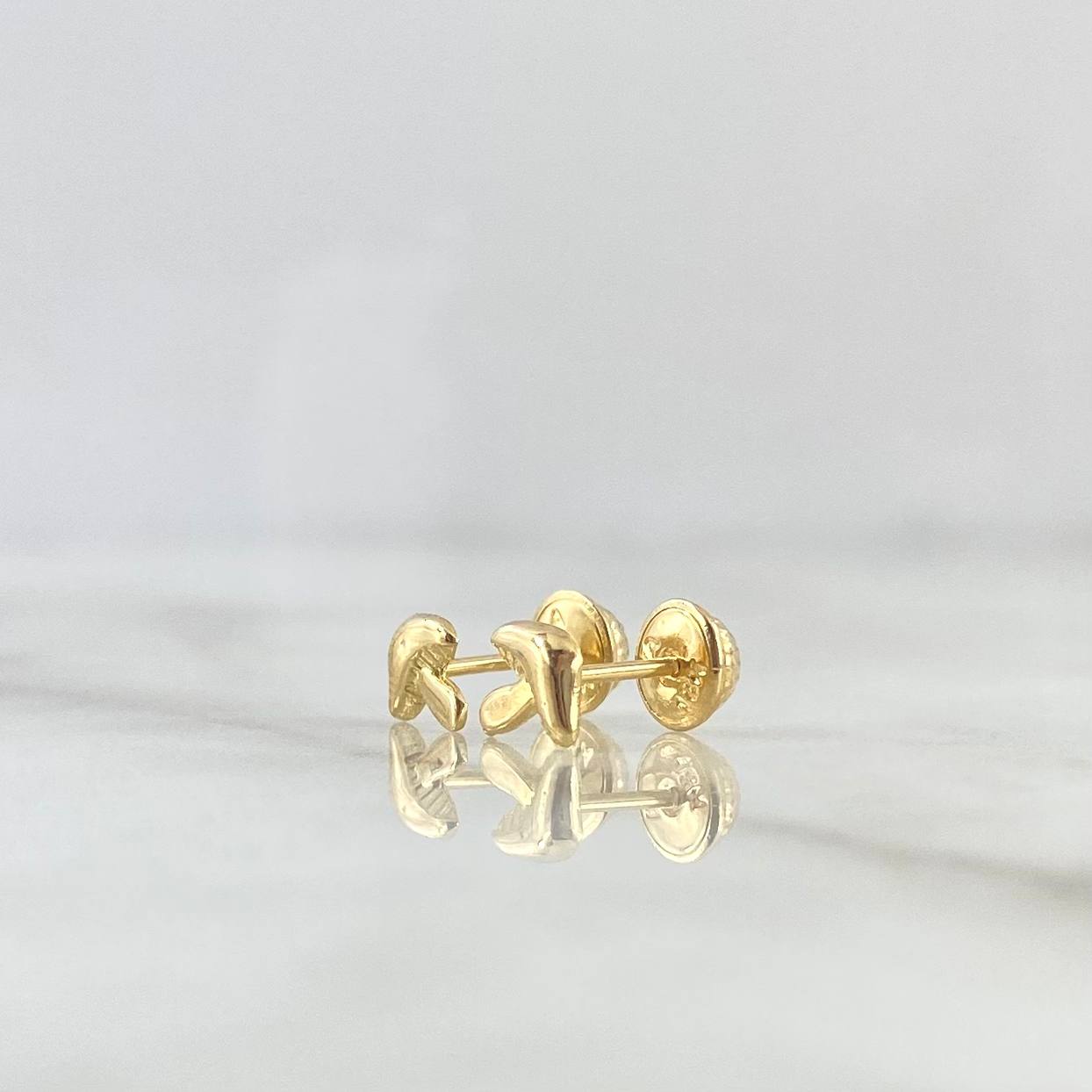 Stud Earrings Fungus 0.9gr / 6mm Yellow Gold