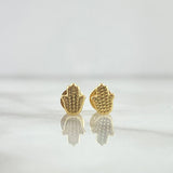 Topos Mano Hamsa 0.55gr / 7mm Texturizada Oro Amarillo 18K *