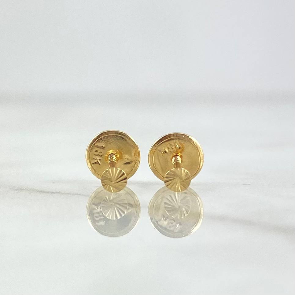 Topos Circulo 0.35gr / 3mm Diamantados Oro Amarillo 18K ©