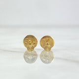 Topos Circulo 0.35gr / 3mm Diamantados Oro Amarillo 18K ©