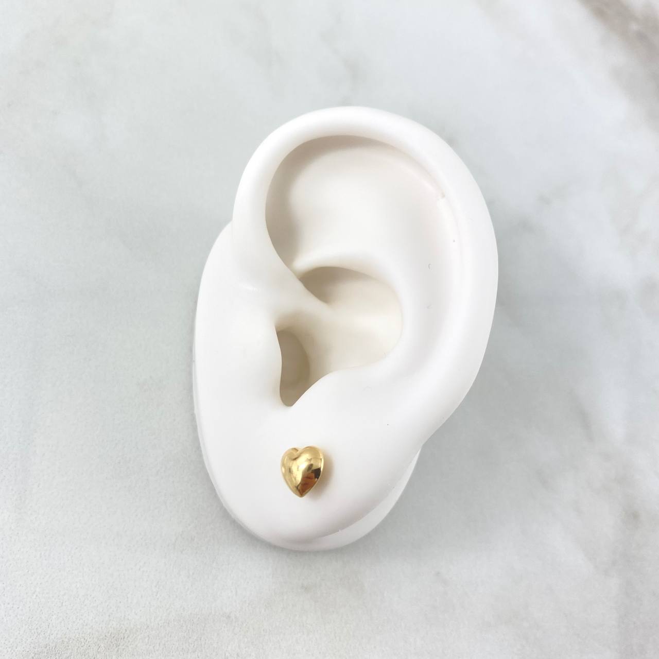 Topos Corazones 0.7gr / 6mm (Globo) Lisos Oro Amarillo 18K