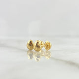 Topos Corazones 0.65gr / 6mm (Globo) Lisos Oro Amarillo 18K