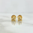 Striped Heart Stud Earrings 0.5gr / 18K Gold*