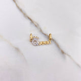 Pendant Queen 1.15gr / 2cm / White Zirconia Yellow Gold &