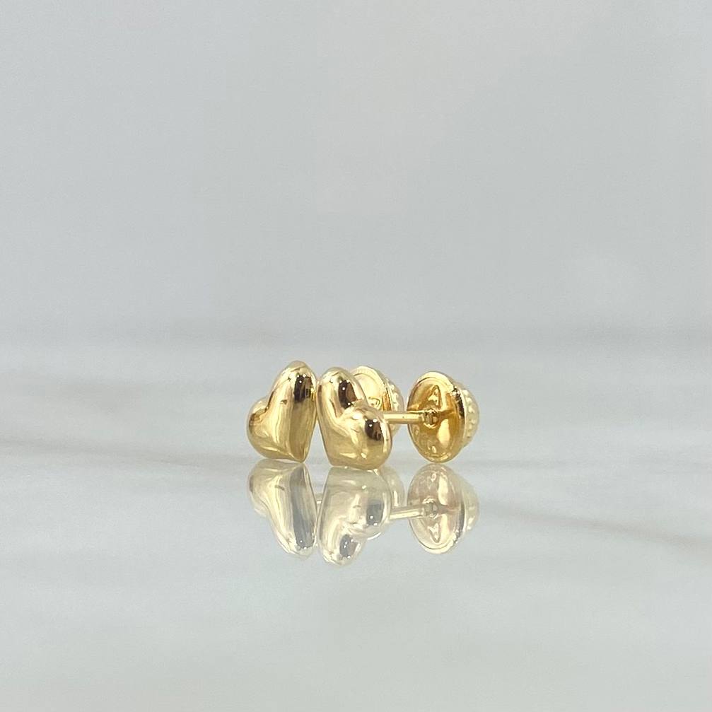 Stud Earrings Heart 0.65gr / 6mm Yellow Gold 18K