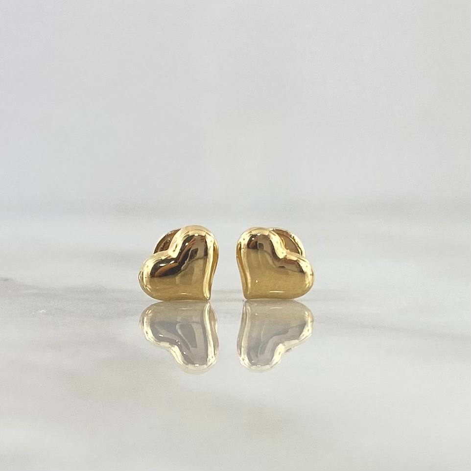 Stud Earrings Heart 0.65gr / 6mm Yellow Gold 18K