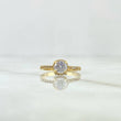 Halo Ring Inlaid 2.5gr / T5 1/4 / White Zircons Yellow Gold