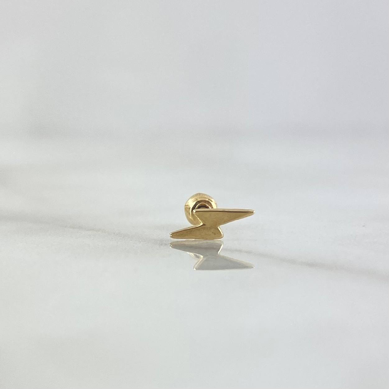 Piercing Lightning 0.3gr / 1cm / Bead Thread Yellow Gold 18K (Jewel) *