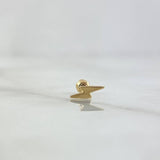 Piercing Lightning 0.3gr / 1cm / Bead Thread Yellow Gold 18K (Jewel) *
