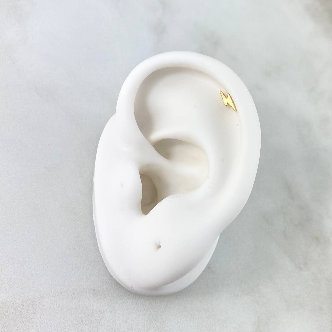 Piercing Lightning 0.3gr / 1cm / Bead Thread Yellow Gold 18K (Jewel) *