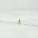 Piercing Chispa Fija Bola 0.15gr / 1.1cm / 2mm Lisa Oro Amarillo Nac.Esp. 18K (Joya)