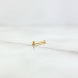 Piercing Chispa Fija Bola 0.15gr / 1.1cm / 2mm Lisa Oro Amarillo Nac.Esp. 18K (Joya)