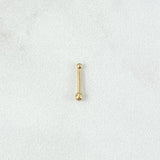 Fixed Spark Piercing 0.15gr / 1cm / 2mm Bead Yellow Gold Nac.Esp. 18K (Jewel)