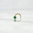 Green Zircon Piercing 0.15gr / 1cm / Special Birthstone 18K Gold ©