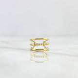 Piercing Earcuff Intermediate Line Simulator Dotted 0.95gr / 1.2cm / Yellow Gold (Jewel)
