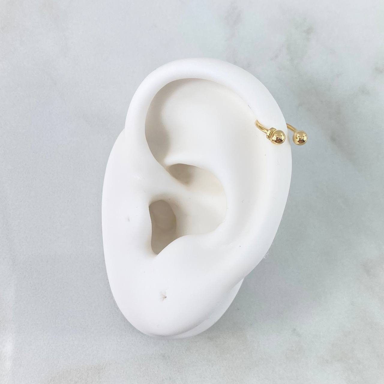 Curved Bead Piercing 0.4gr / 1cm / Nac.Esp. 18K Gold