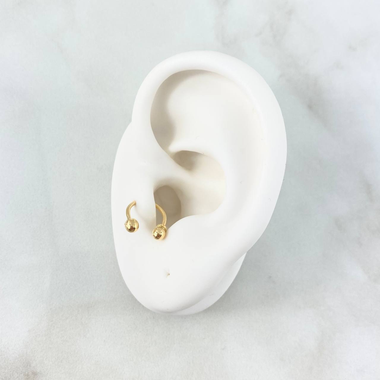 Curved Bead Piercing 0.4gr / 1cm / Nac.Esp. 18K Gold