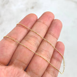 Cadena Morse 2.1gr / 45cm / 1mm Oro Amarillo +3 18K *