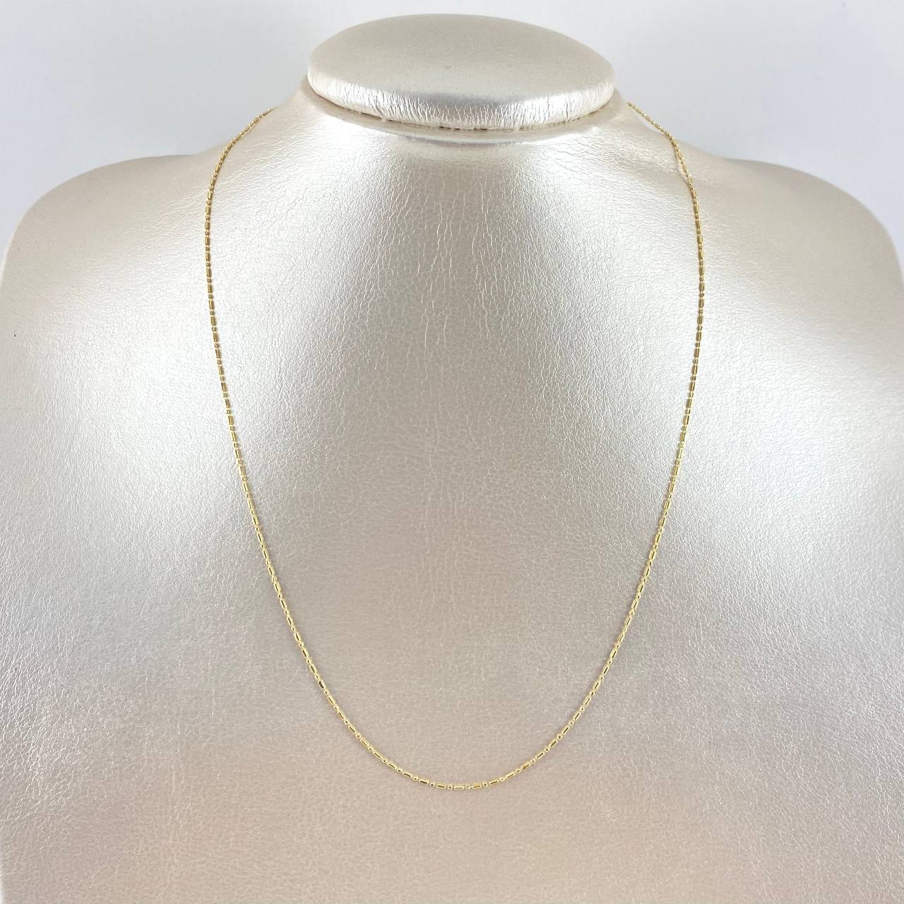 Cadena Morse 2.15gr / 45cm / 1mm Oro Amarillo +3 18K *
