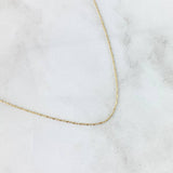 Cadena Morse 2.15gr / 45cm / 1mm Oro Amarillo +3 18K *