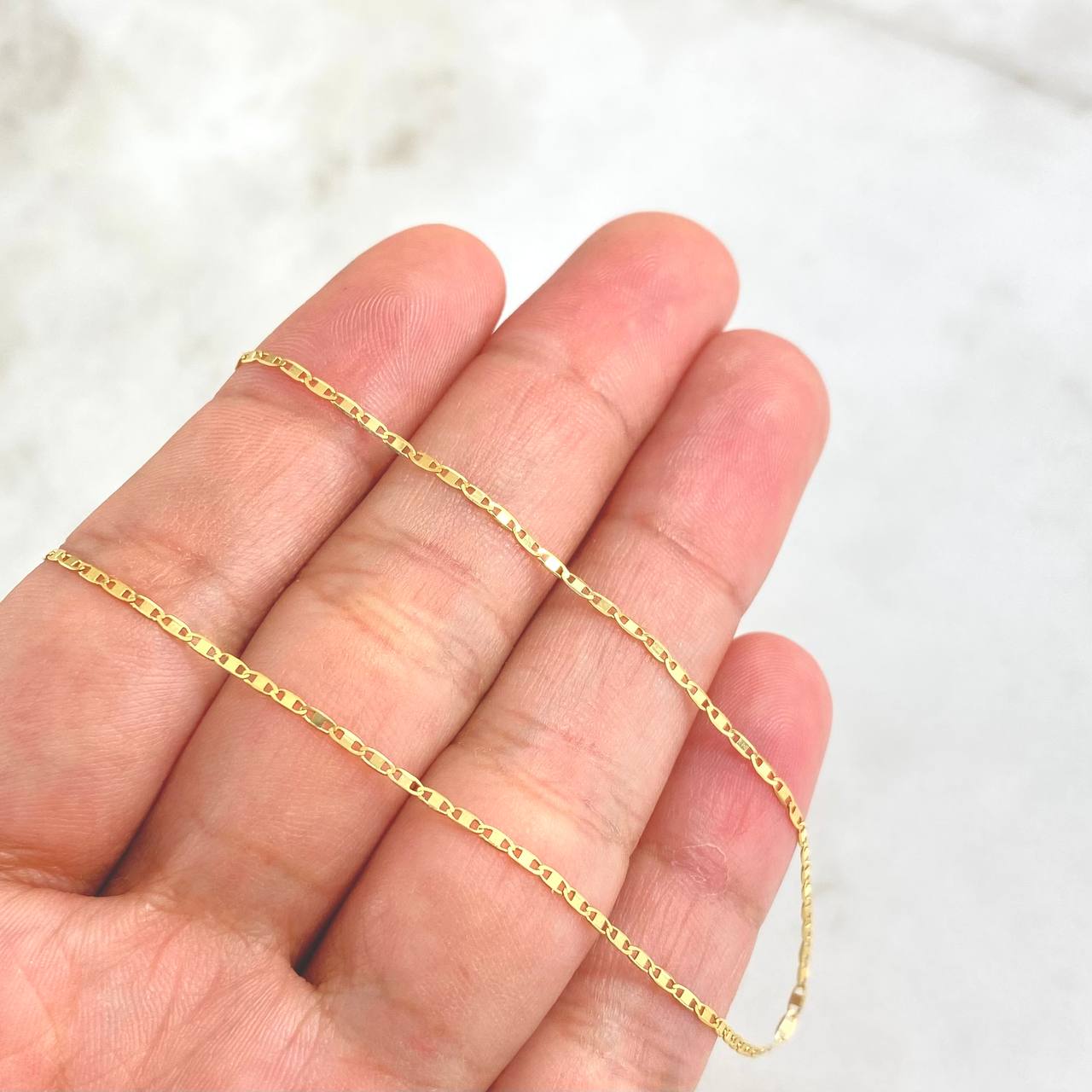 Flat Anchor Chain 1.65gr / 50cm / 1.2mm Polished Yellow Gold +3