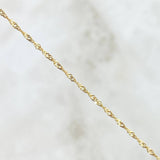 Cadena Singapur 1.55gr / 17 3/4 in / 1.2mm Oro Amarillo +3 18K *
