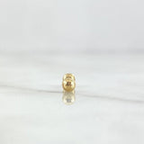 Piercing Bead 0.25gr / 1.3cm / 3mm Polished Thread Bead 18K Yellow Gold (Jewel)
