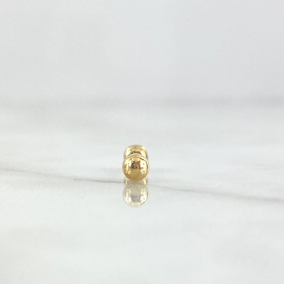 Straight Spark Piercing 0.25gr / 1.3cm / Bead 3mm - Bead 18K Yellow Gold Thread (Jewel) *