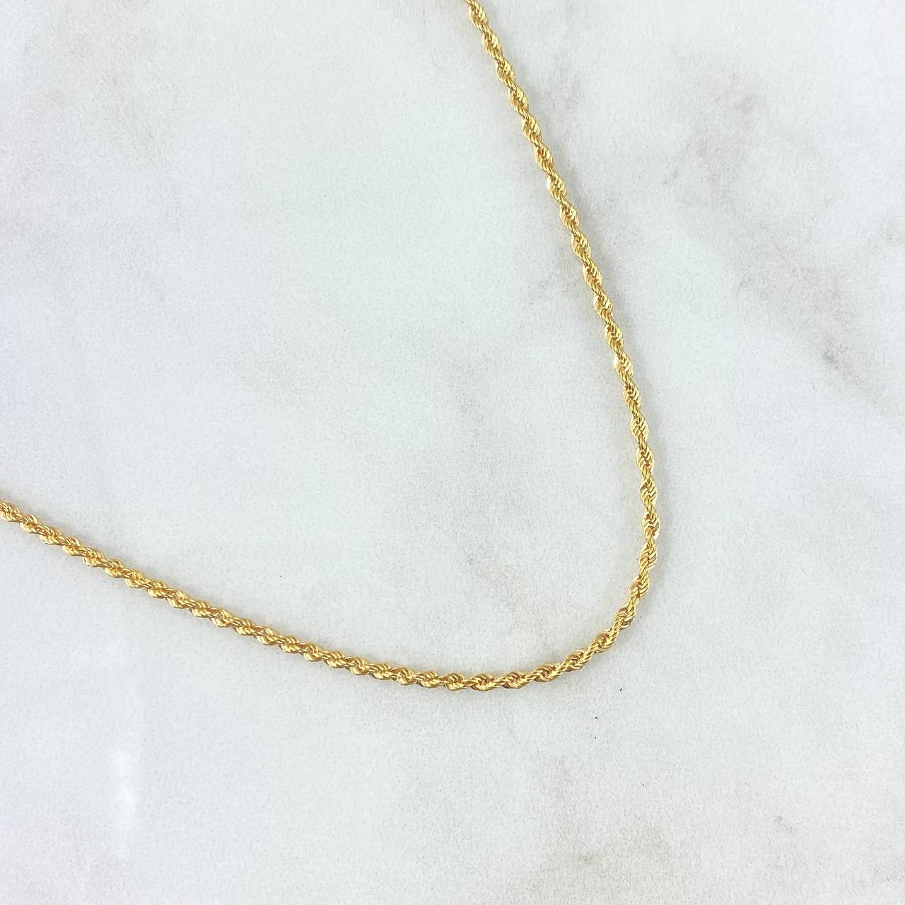 Cadena Lazo 1.95gr / 50cm / 1.6mm Oro Amarillo +3 18K *