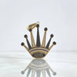 Pendant Corona 8.2gr / 4.6cm / White Black Zircons Yellow Gold
