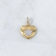 Pendant Heart Star 2.35gr / 2.5cm / White Zircons Yellow Gold