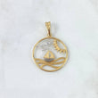 Pendant Sunset Beach 2.35gr / 3.2cm / Two Yellows White Gold