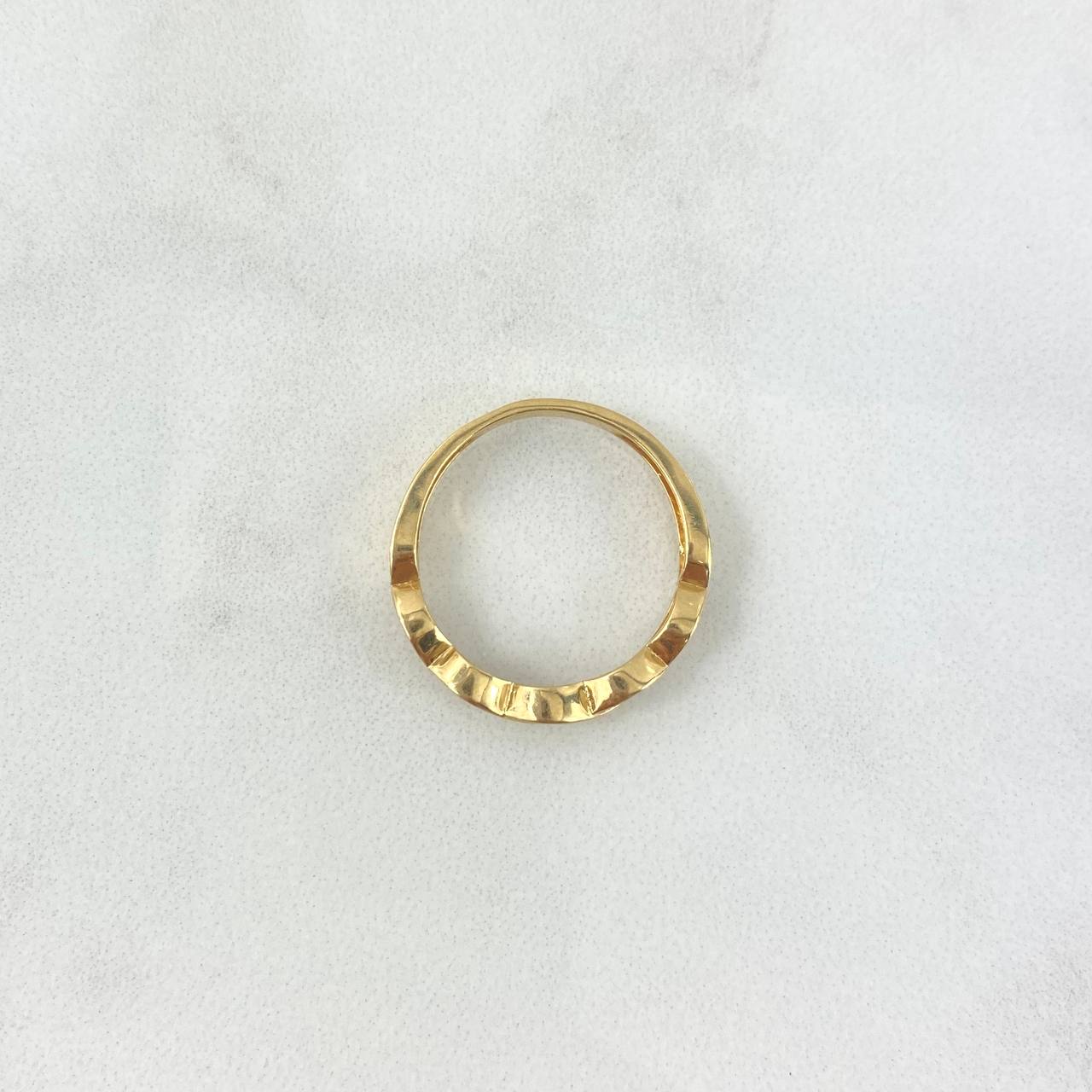 Infinite Eyes Ring 2.6gr / T6 3/4 / White Zircons Yellow Gold