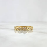 Infinite Eyes Ring 2.6gr / T6 3/4 / White Zircons Yellow Gold