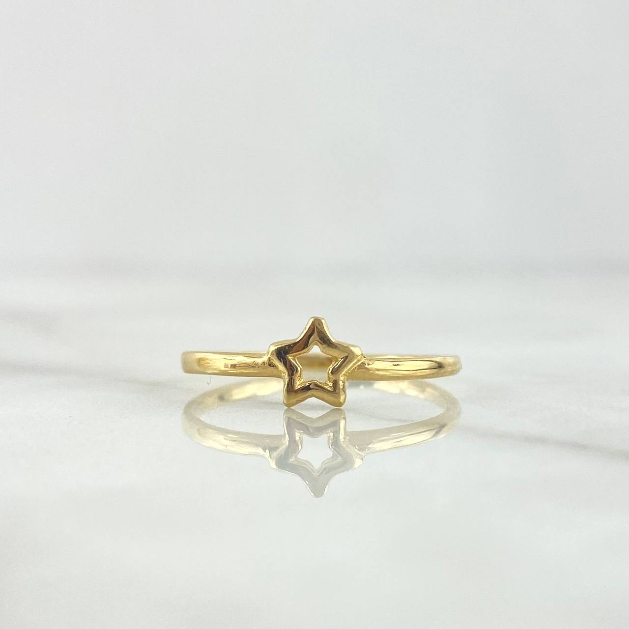 Star Silhouette Ring 1.25gr / Size 4 1/2 / Yellow Gold