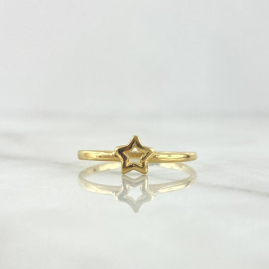 Star Silhouette Ring 1.35gr / Size 4 1/2 / Yellow Gold