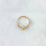 Halo Ring Hug 2.8gr / T8 / White Zircons Yellow Gold ©