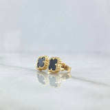 Stud Earrings Trébol VCyA 1.95gr / 7mm Diamond Cut Punteado Lobster Claw Mariposa Oro Amarillo 18K ©