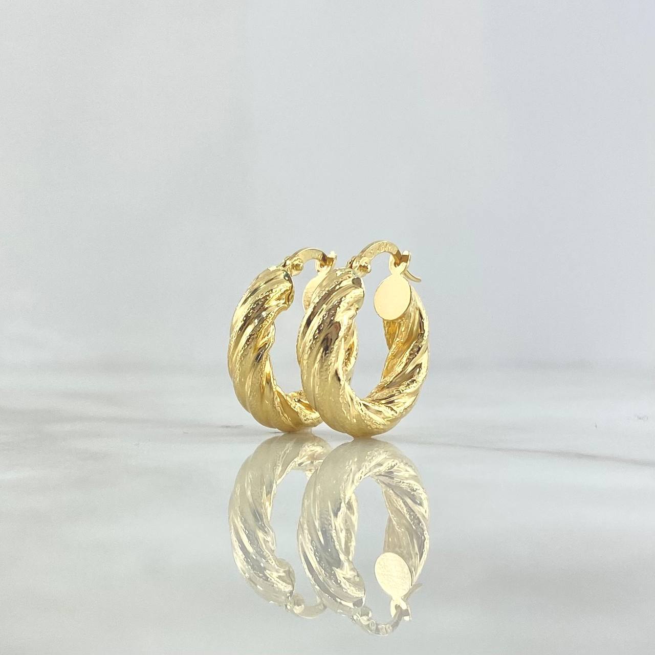 Candongas Anny 3.3gr / 2.1cm / Punteadas Oro Amarillo