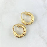 Candongas Anny 3.3gr / 2.1cm / Punteadas Oro Amarillo