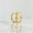 Hoop Earrings Angi 2.1gr / 2.1cm / Yellow Gold 18K Dotted Snake