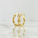 Candongas Angi 2.15gr / 2.5cm / Serpientes Oro Amarillo 18K ©
