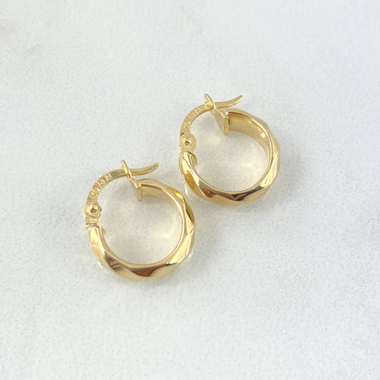Hoop Earrings Nia 1.35gr / 1.4cm / 18K Yellow Gold